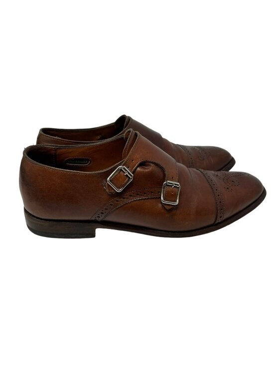 Allen Edmonds St. John\'s Brown Leather Double Monk Strap Dress Shoes Mens 10.5 E main image 8